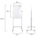 Доска магнитно-маркерная НА СТЕНДЕ 60х90 см, 2-сторонняя, STAFF, 238013