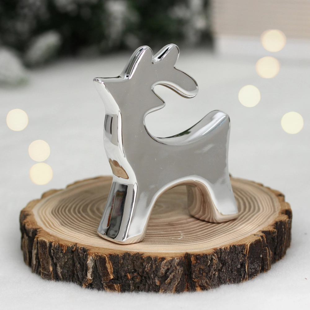 Украшение новогоднее GLOSS «Олень из сказки» 6.9*2*8.5 см, Серебро