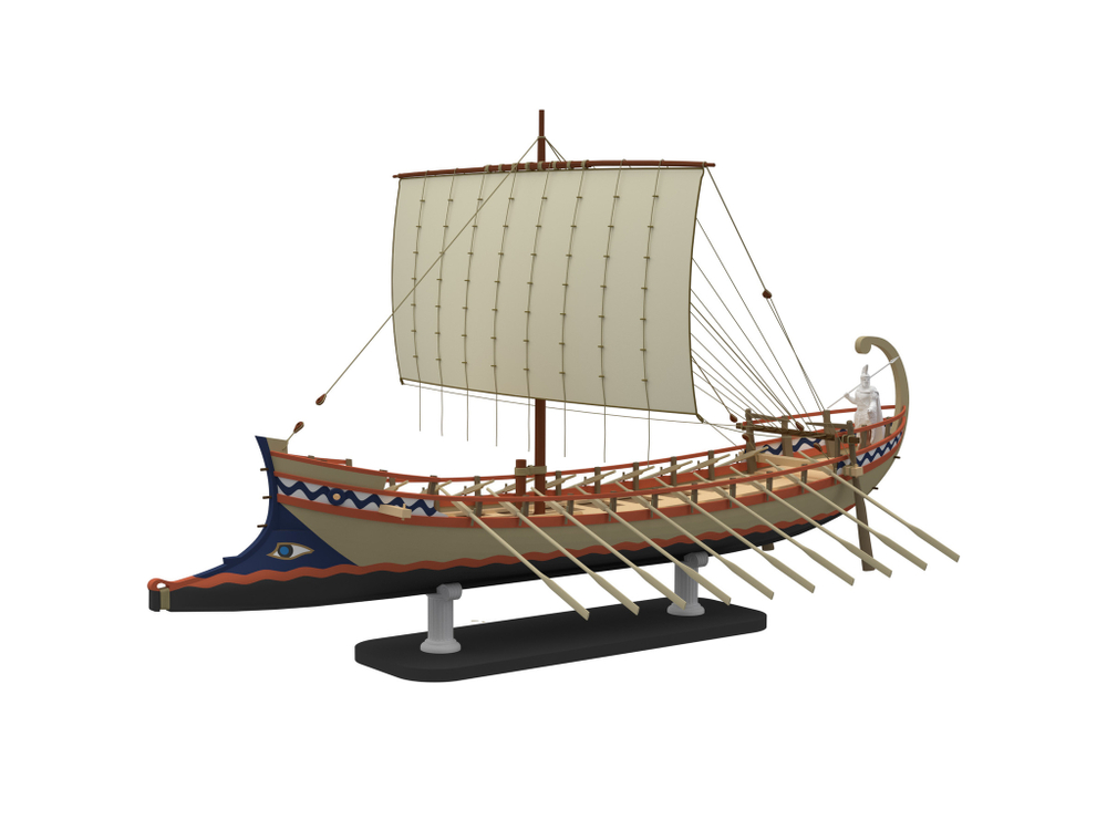 Греческая унирема Арго 1:72 + фигурка Ясона