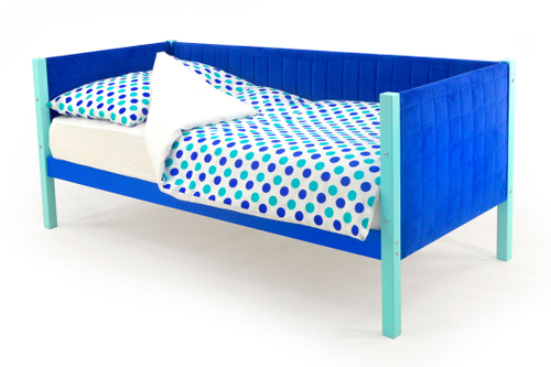 Детская кровать-тахта мягкая Бельмарко Svogen мятно-синий