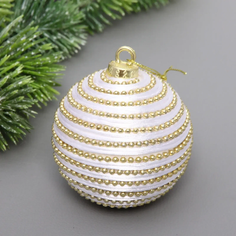 Новогодний шар «Сказочные узоры» 8 см, Золото