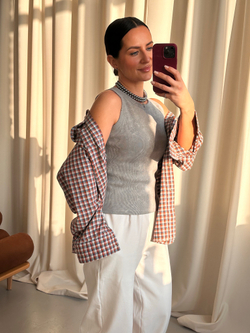 Топ «Варенка» серый