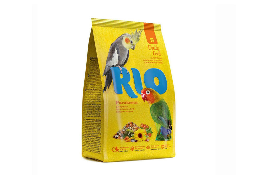 Сухой корм RIO для средних попугаев, основной рацион, 1 кг