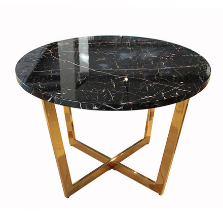 Стол обеденный Ist Casa Амали, 110х110х75 см, черный мрамор