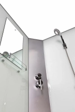Душевая кабина Niagara Classic 330844QBKT 100x80 стекло матовое/профиль серебро