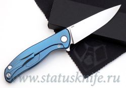 Нож Широгоров Флиппер 95 S30V синее анодированиефотография - 2