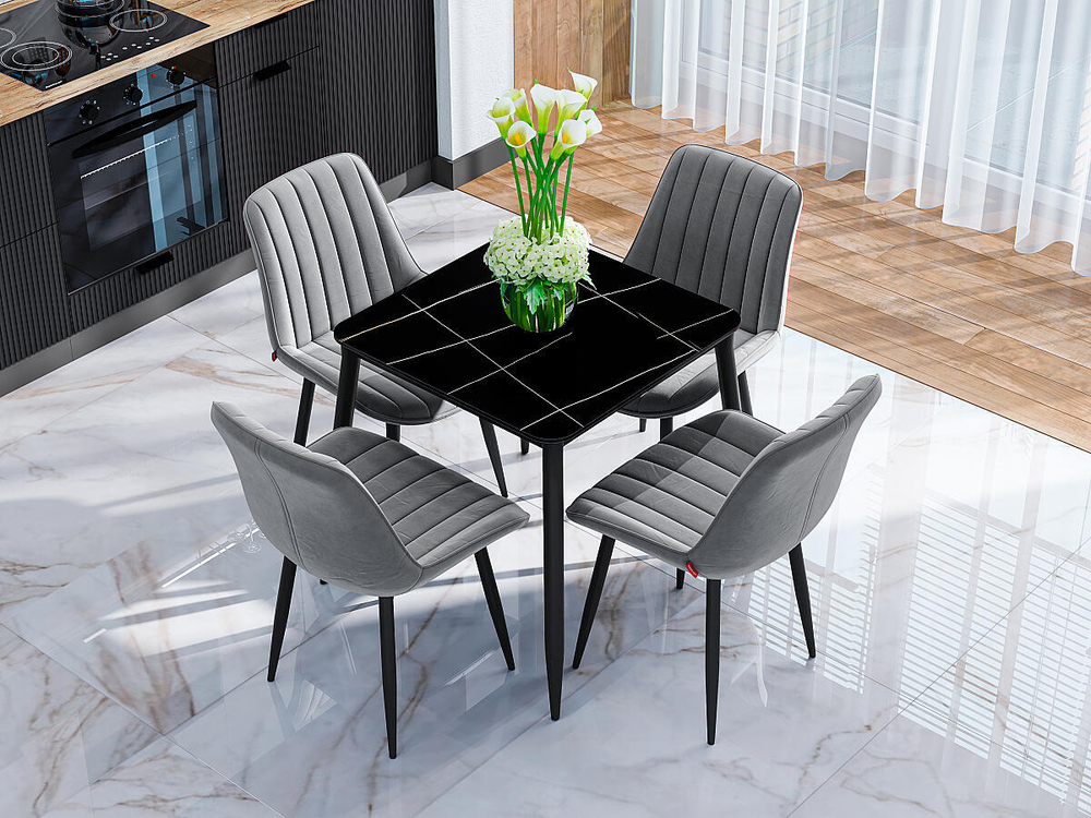 Стол Uni-Form-S.2B SBlack/Black Matt Laurent 727*800*800