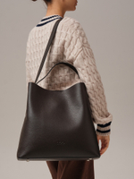 Кожаная сумка шоппер DBR 30948 коричневый шоколад