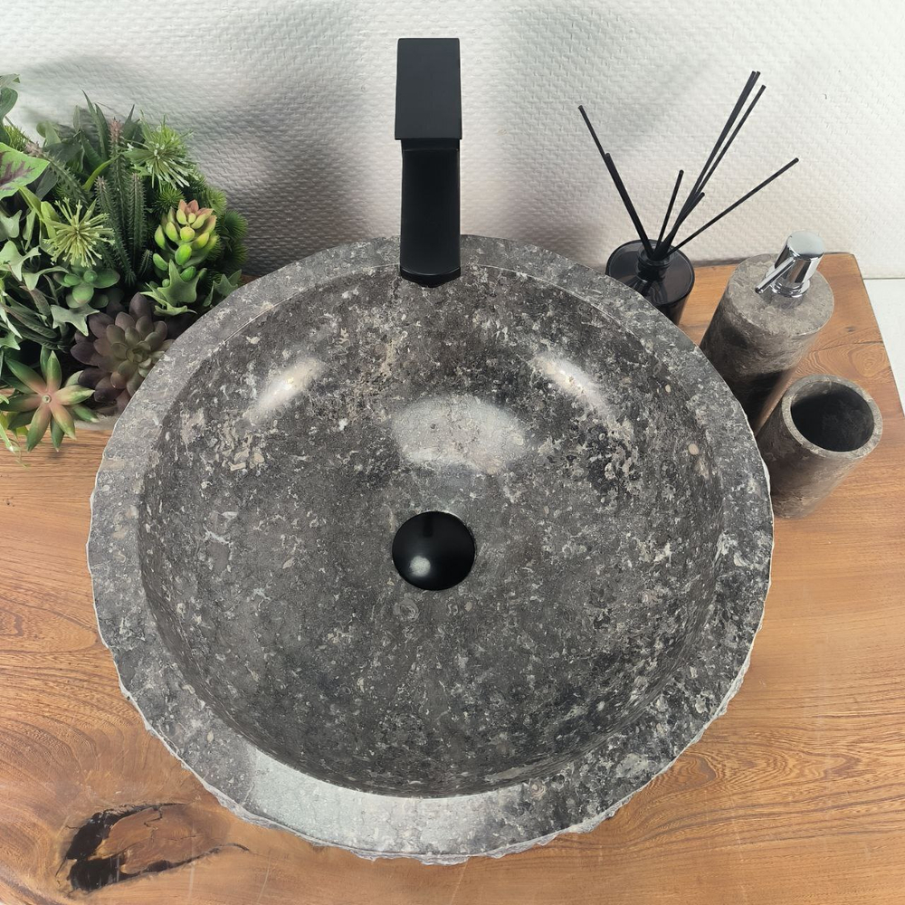 Раковина из мрамора Erozy Grey EM-64683 46*46*15 0185