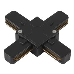 Коннектор питания ЭРА TR7-C 2W X BK для однофазного шинопровода Х-образный черный