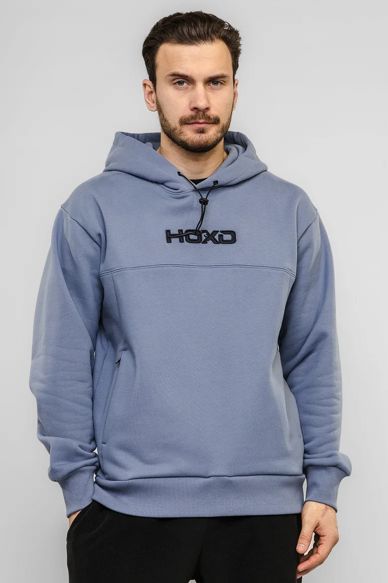 Худи "НОХО" унисекс, цвет "Полярный василёк"