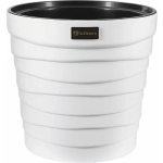 Кашпо для цветов пластиковое 7,5л d-27,1см «Бархан» Белый