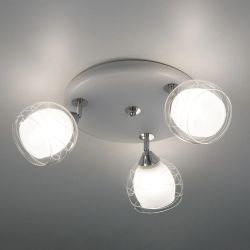 Citilux Самба CL158131 Люстра с поворотными плафонами Белая Хром