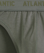 Мужские трусы слипы спорт Atlantic, 1 шт. в уп., пима хлопок, хаки, MP-1583