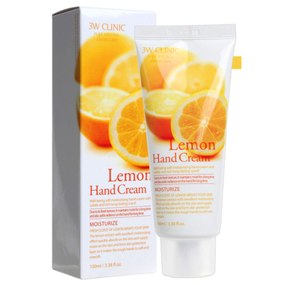 Крем для рук увлажняющий с экстрактом лимона 100 мл 3W CLINIC