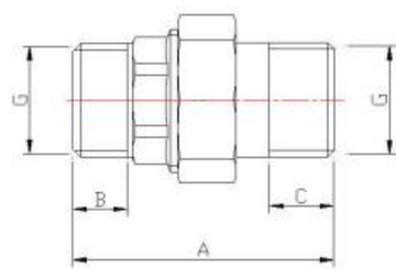 Сгон разъемный (американка) Valtec 1/2" НР с наружной резьбой прямой латунь никел. VTr.728.N.0004