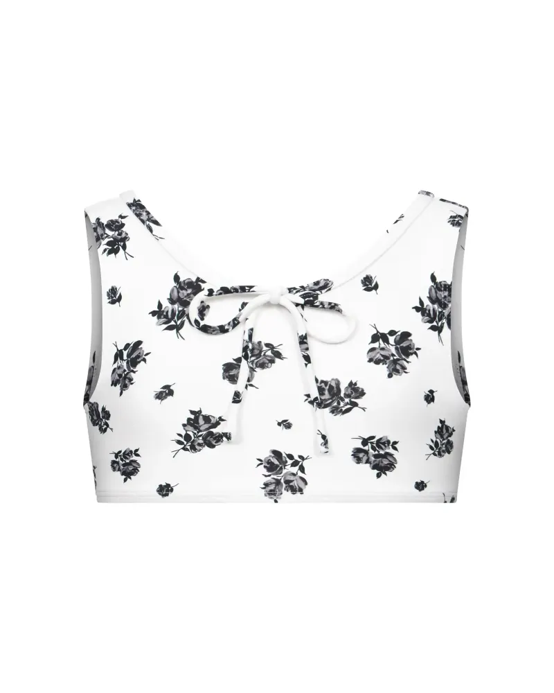 Mabel, купальник раздельный молочный с цветочным принтом