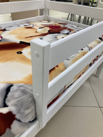 Кровать Домик Массив белый/белый 800*1600