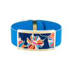 Браслет Fiore Luna на голубом кожаном ремешке CB13599-6