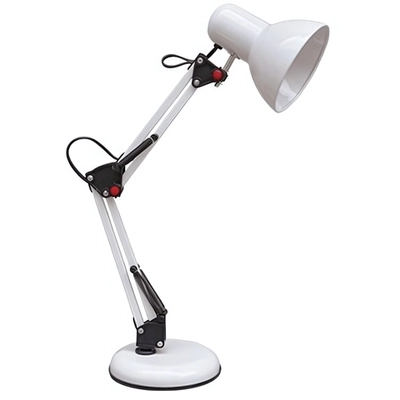 Светильник настольный Е27 InHome СНО-15Б белый основание+струбцина 60Вт (12)