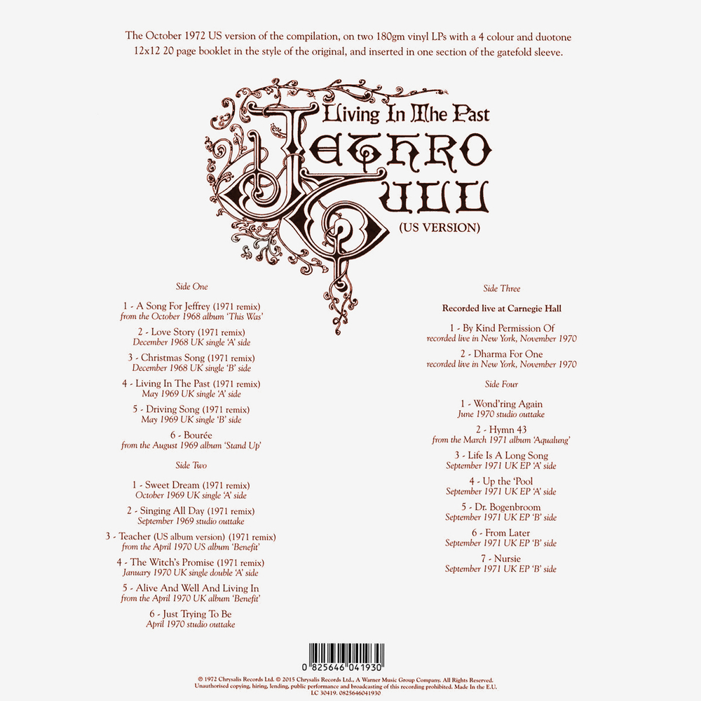 Jethro Tull / Living In The Past (2LP)