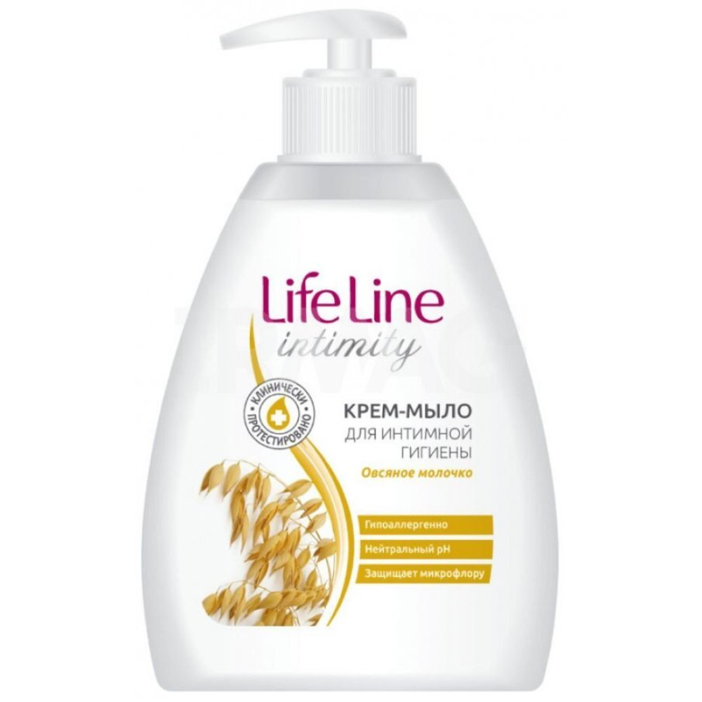 Крем-мыло для интимный гигиены Life Line овсяное молочко 280 мл