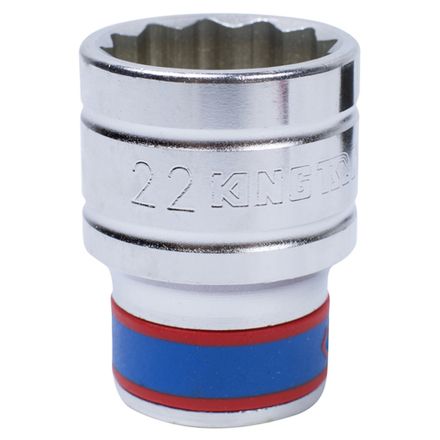 Цена на KING TONY (433022M) Головка торцевая стандартная двенадцатигранная 1/2", 22 мм