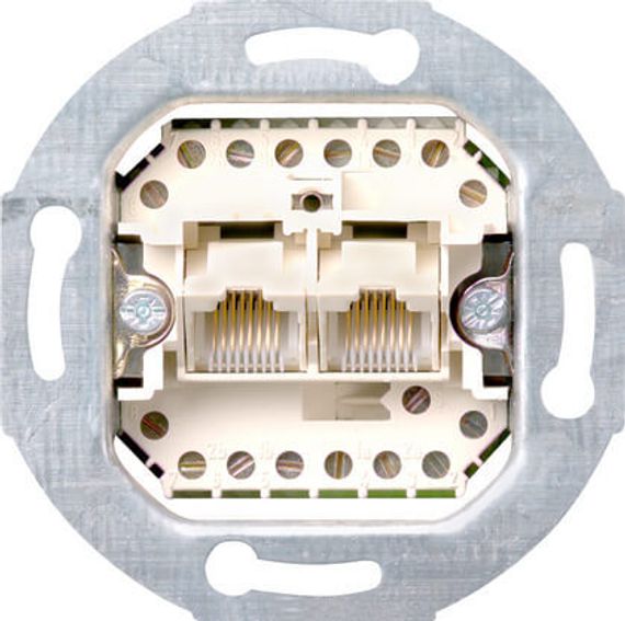 Розетка компьютерная двойная ISDN Gira System 55 3 кат 019000