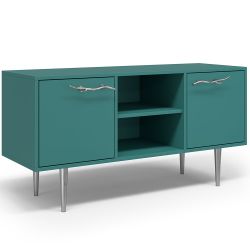 Тумба под ТВ Арт Колор matte 117см Стайл Сильвер Пастельно-синий матовый