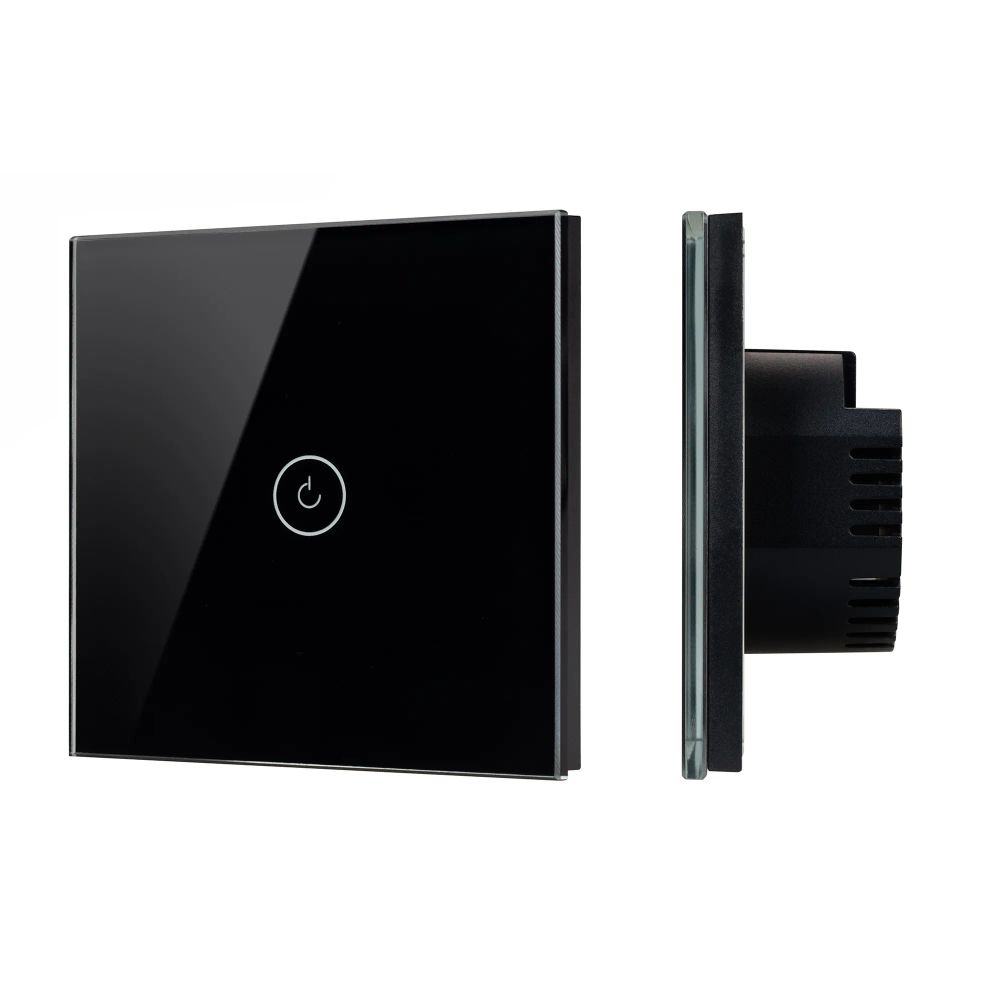 Выключатель сенсорный SWT-OMALI-S01-ZB-BK (250V, 10A, Zigbee) (Arlight, Стекло) 050033