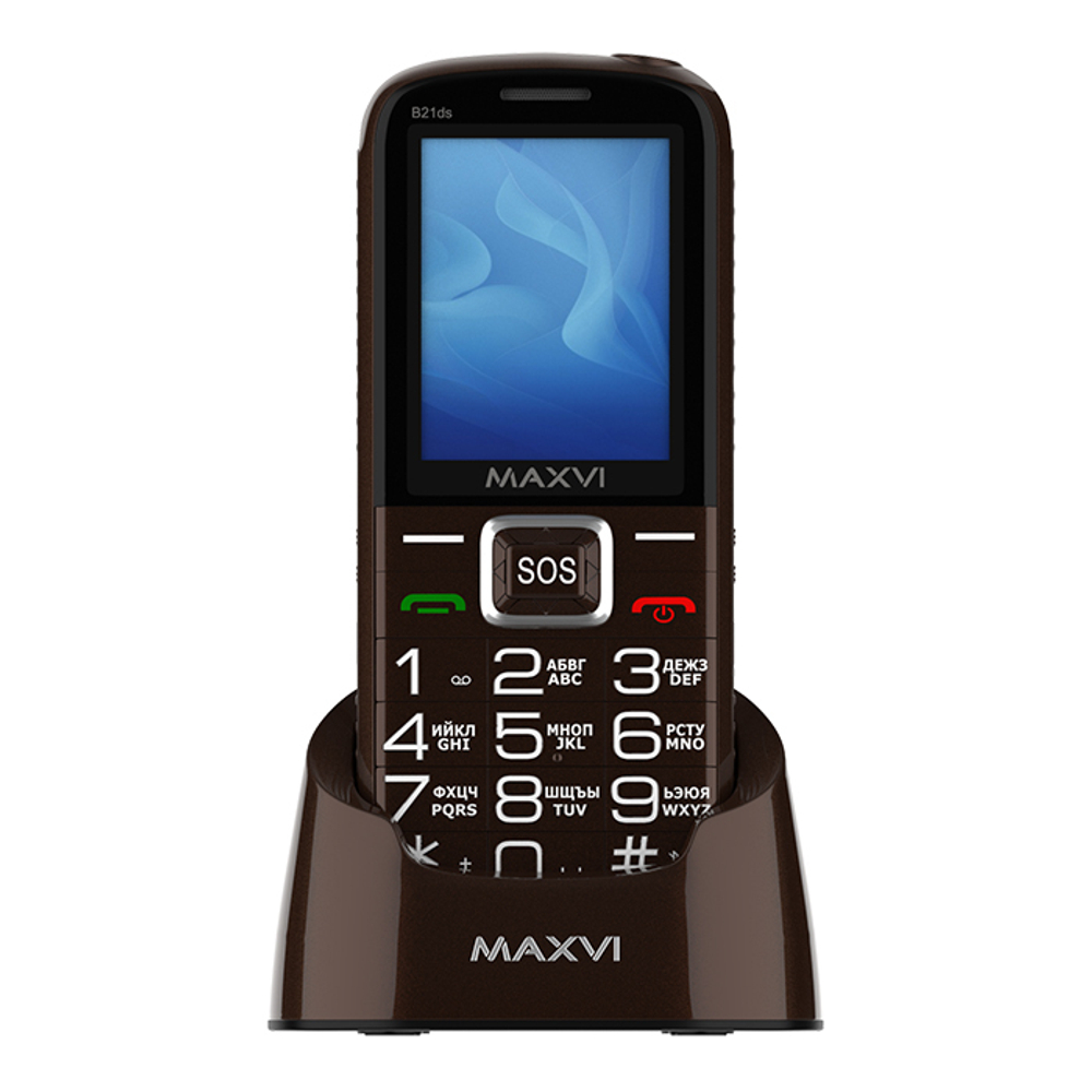 Сотовый телефон Maxvi B21ds Brown