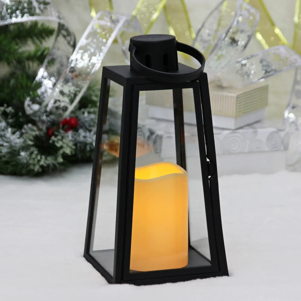 Сувенир с подсветкой «Свеча» 13*13*26 см (работает от 3*ААА), Черный