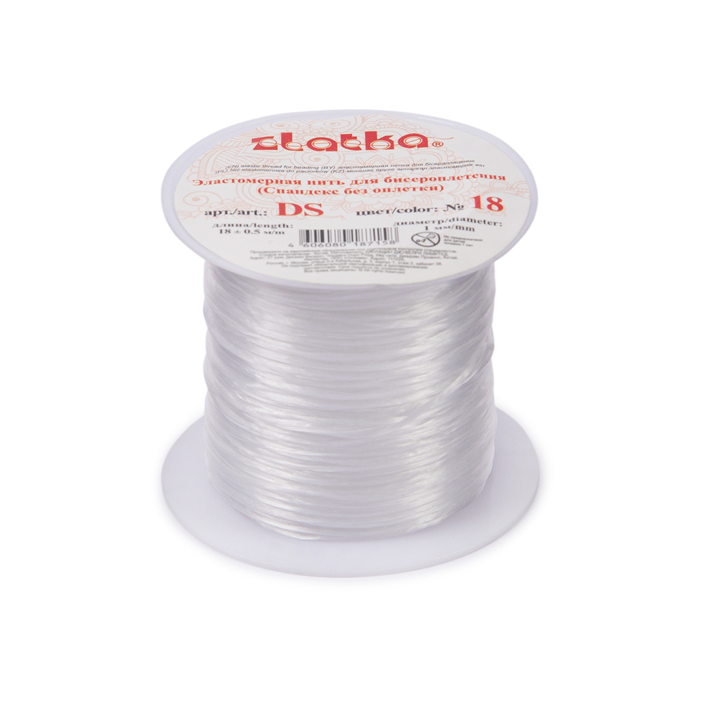 "Zlatka"  Эластомерная нить (спандекс) DS d 1 мм 18 м №18