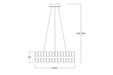 162FL-60086 Люстра подвесная d.63см