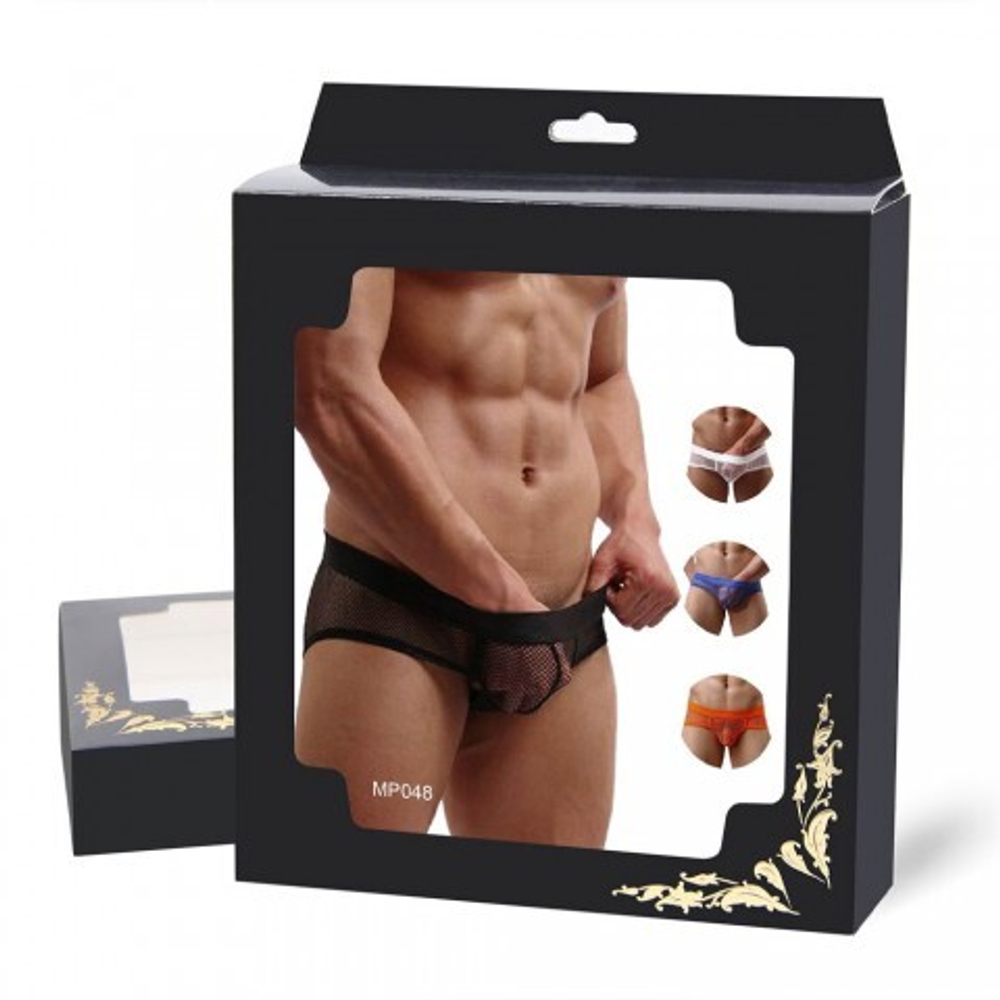 Плавки мужские белые  в сетку (размер S)