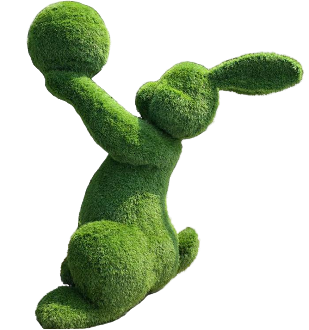 Топиари Заяц с мячем Т.01-002