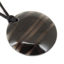 Кулон "Кратер" обсидиан прозрачный асс.