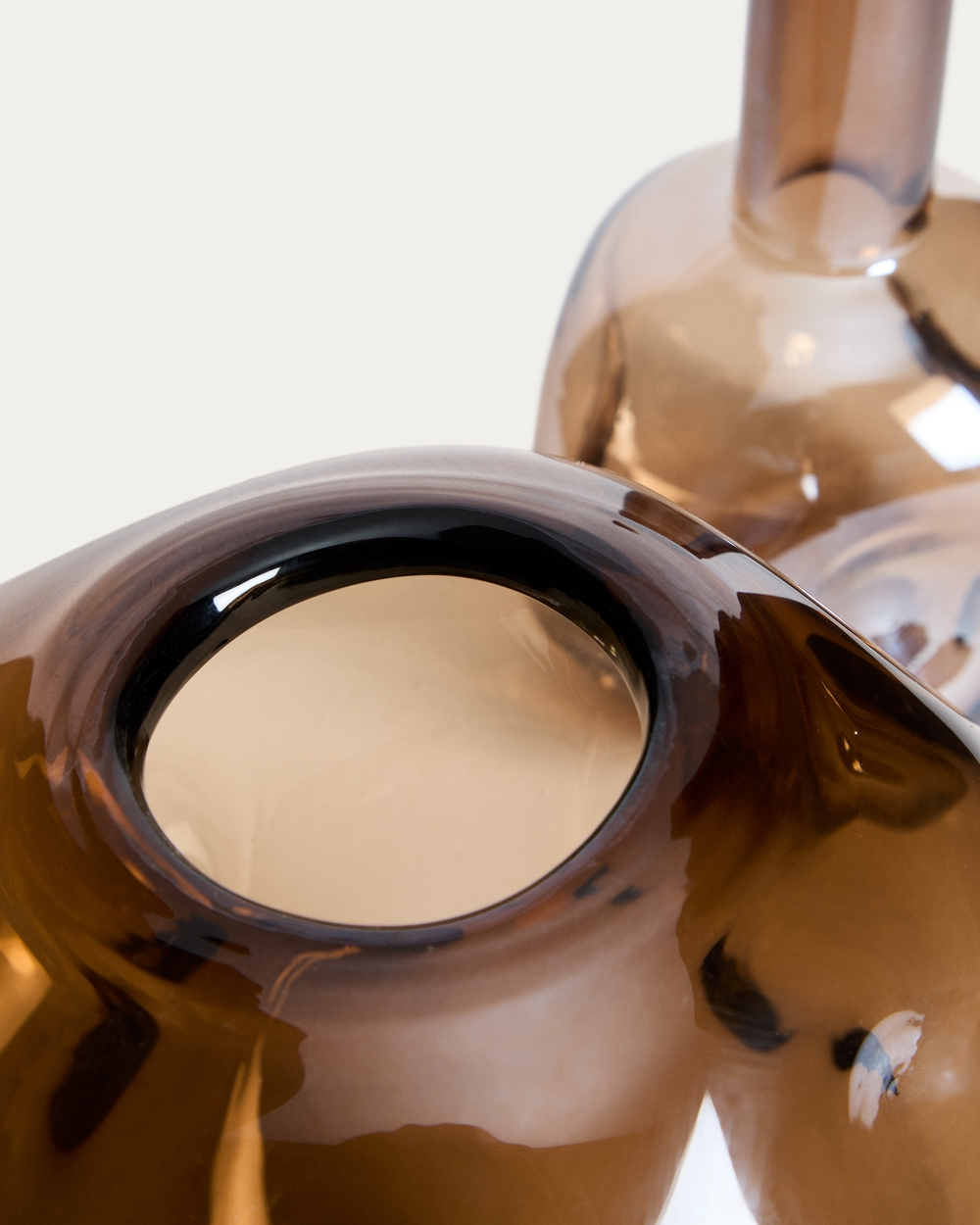 Ваза Olivet из коричневого стекла 30 см