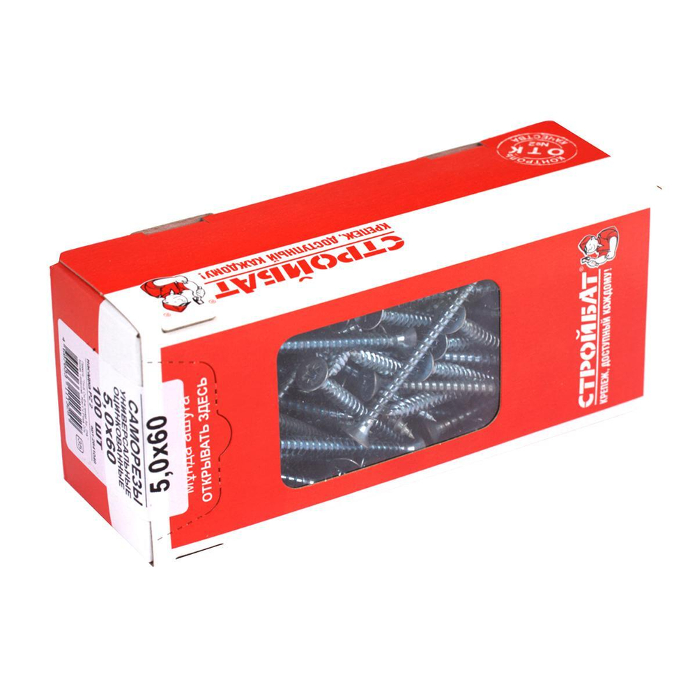САМОРЕЗЫ СТРОЙБАТ УНИВЕРСАЛЬНЫЕ ОЦИНК 5,0Х60 100ШТ 7560