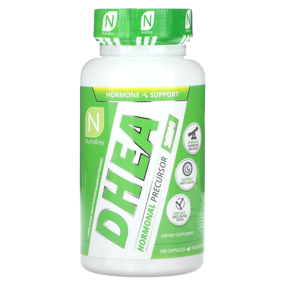 Nutrakey, ДГЭА, 25 мг, 100 капсул