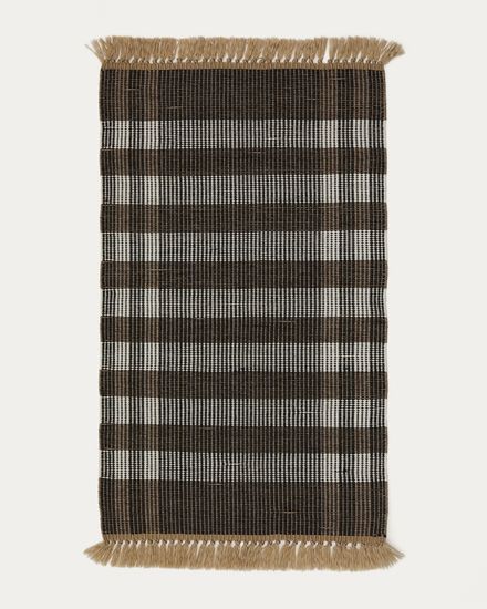 Ковер Barani из полипропилена коричневого и чёрного цвета 60 x 90 см