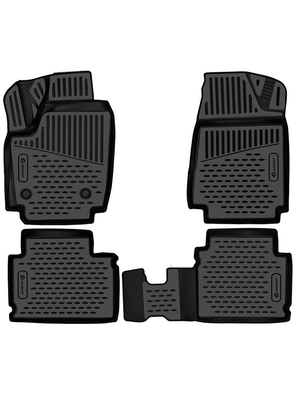 Коврики в салон для LADA (ВАЗ) Niva Legend 2021 - 4шт. (черный кант, полиуретан) KANT.ELEM3DAN0456210K.BLK