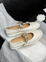 Белые балетки Chanel Mary Jane