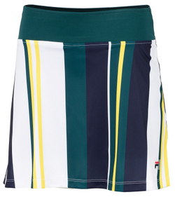 Юбка для девочки теннисная Fila Skort Elliot Girls - white/deep teal stripe