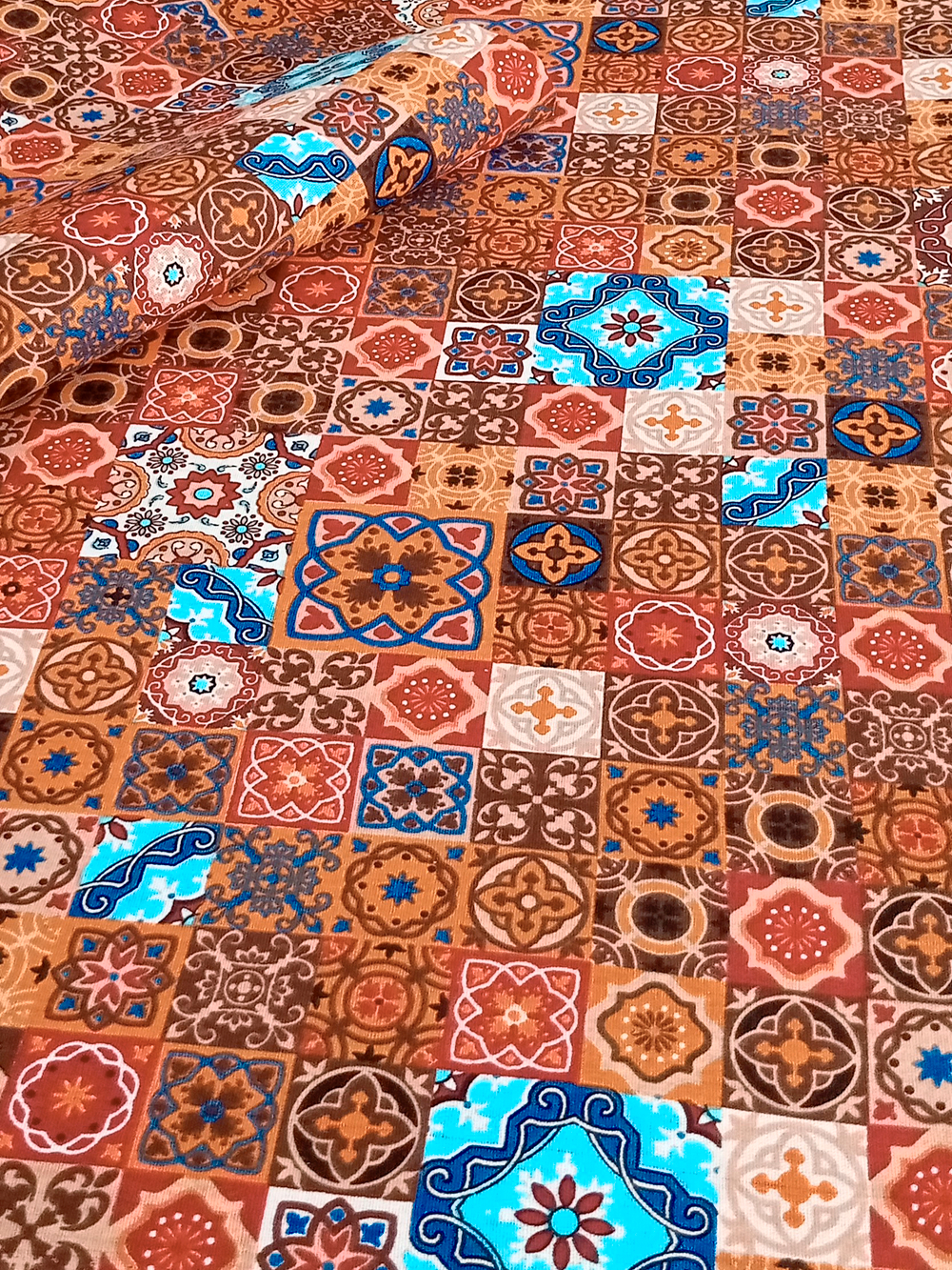 Ткань бязь плательная, рис. "Пэчворк", ширина 150 см, арт. 125