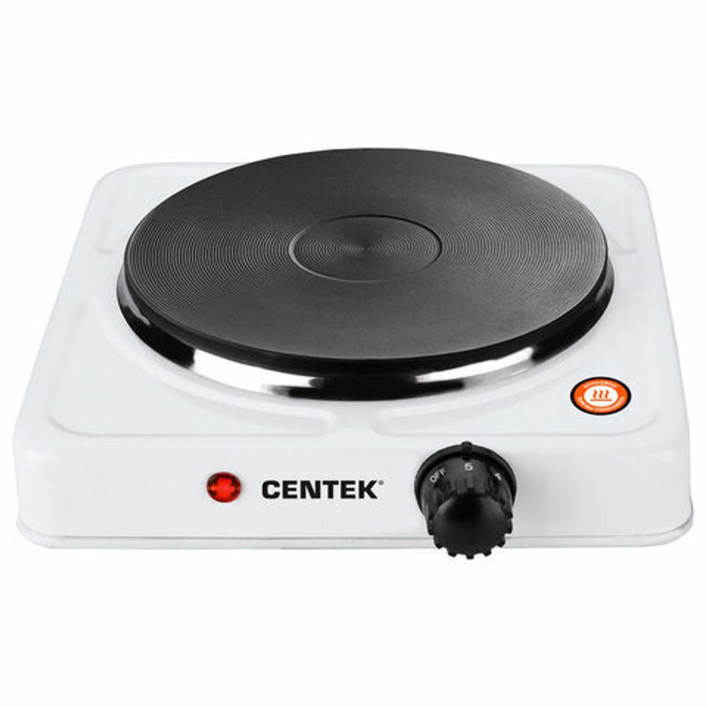Настольная электрическая плита CENTEK CT-1506, 1000 Вт, 1 конфорка, 5 режимов нагрева, белая