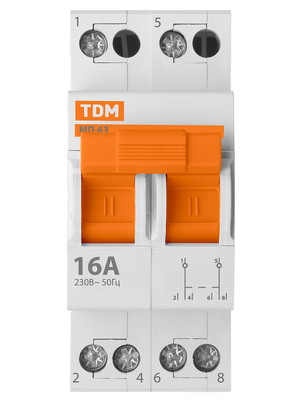 Модульный переключатель трехпозиционный МП-63 2P 16А TDM SQ0224-0012