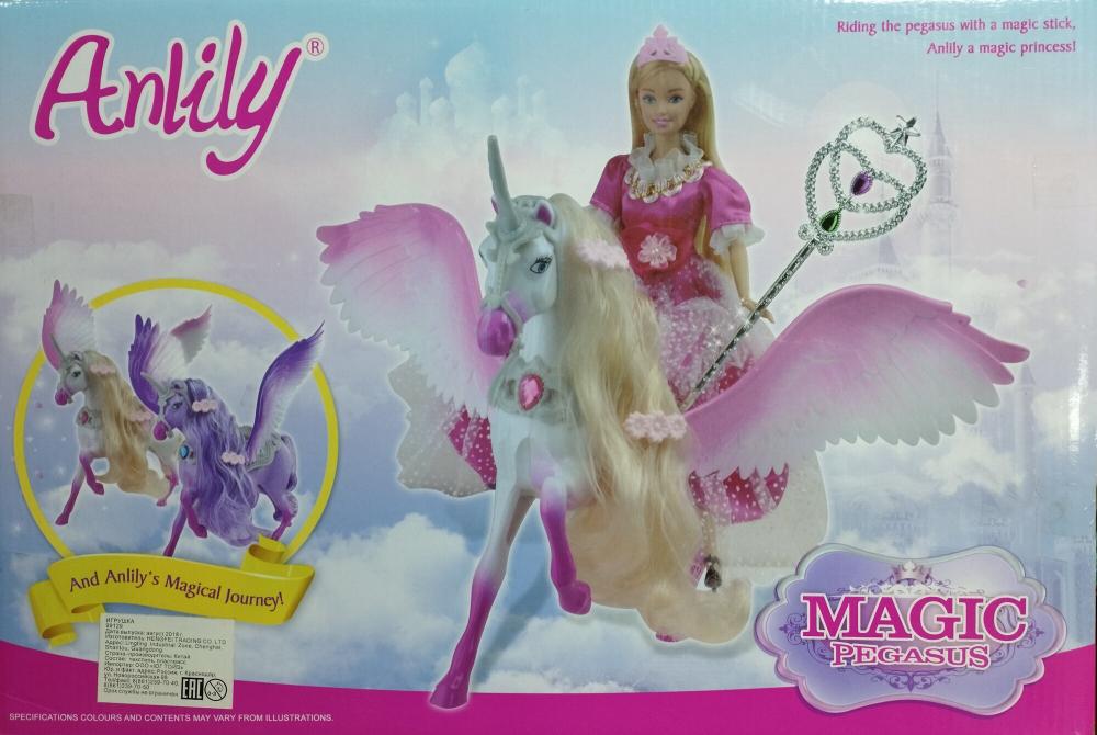 Набор Кукла Anlily и Магический пегас, арт.99129, высота куклы 31см, от 3-х лет.