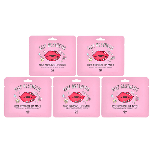 G9skin, Self Aesthetic, патчи для губ с розовым гидрогелем, 5 патчей, 3 г (0,10 унции)