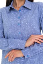 Рубашка Деловой стиль (горошек, блу) Diolche